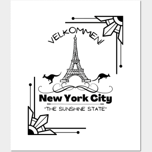 Confusing Vacation - New York Eiffel Tower Funny Posters and Art